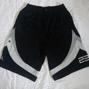 Jordan Short Set/ Stitched black jersey & shorts #23